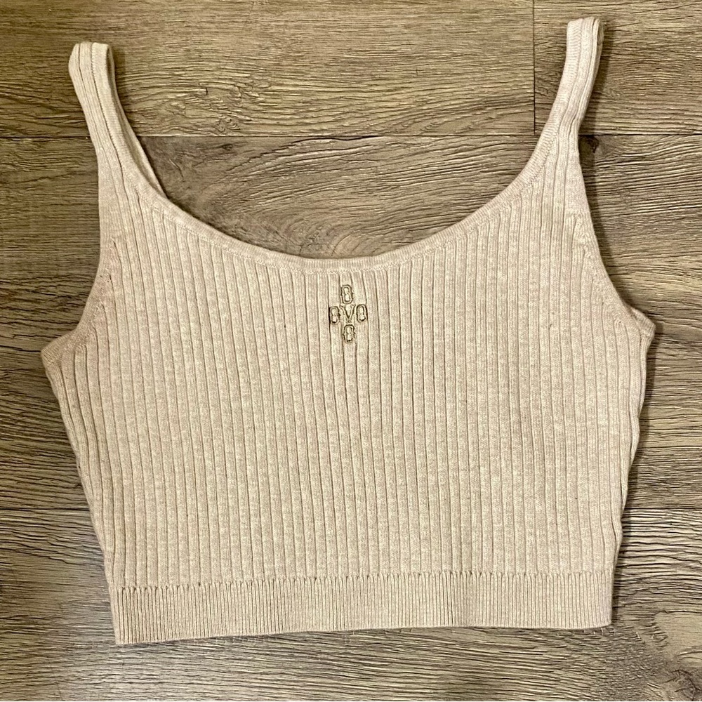 OVO Women's Ribbed Knit Tank Top - Cream